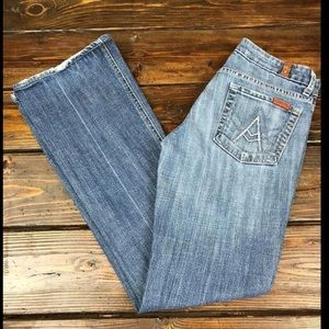 7 For All Mankind 7FAM A Small Flare Jeans Size 25